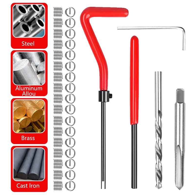 DMNQ Thread Repair Kit Helicoil M6 Set 40 Pieces Thread
