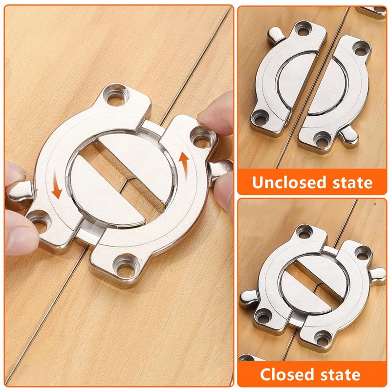 XTUDOU Pack of 2 Worktop Connectors, Table Top Connectors, Turning