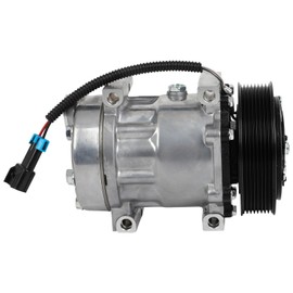 ECCPP AC Compressor with Clutch 2007 Fit for Volvo VNL VNM 10.8L 12.1L 12.8L 14.9L AC Compressor