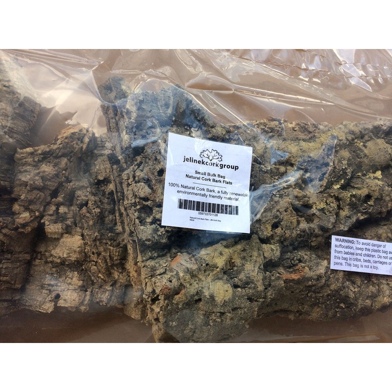 Natural Cork Bark Flats - 3lb Bulk Bag
