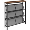 CHOEZON Shoe Rack, 4-Tier Slanted Shoe Storage Shelf, Narrow Shoe