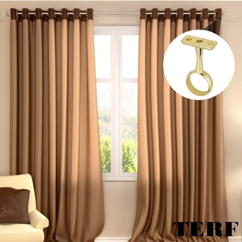 TERF® Polished Brass Ceiling-Mount Bracket for Up to 19mm Diameter