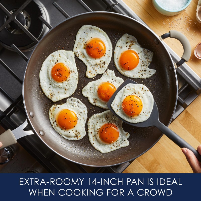 Rachael Ray Cook + Create Nonstick Frying Pan/Skillet with Helper