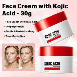 Face Cream with Kojic Acid & Hyaluronic Acid – Intense Hydrating Moisturiser for Women – Skin Cream, 30g