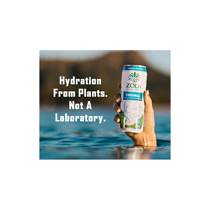 Zola 100% Pure Coconut Water, 17.5 Fl Oz (Pack of