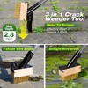 Walensee 3-in-1 Crack Weeder & Moss Remover Brush with 66.5-Inch