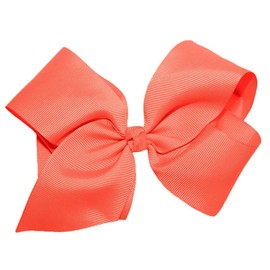 WD2U Girls Large 6" Grosgrain Knotted Boutique Hair Bow Alligator Clip Watermelon