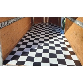 Achim Home Furnishings Black and White Vinyl Peel and Stick Tile Square 20 PK Luxury Flooring 12 X 12