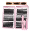 Individual Eyelashes Cluster Lashes Kit 80+100D+120D Clusters Eyelash Extensions 520Pcs