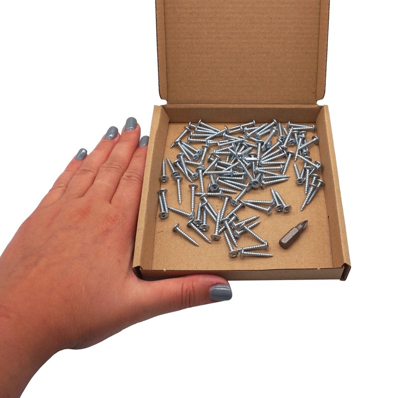 SKIR'CO (Pack of 100) Galvanised Steel 3.0 x 20mm Silver