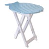 Beachy Folding Table - Fish Light Blue 19 x 20