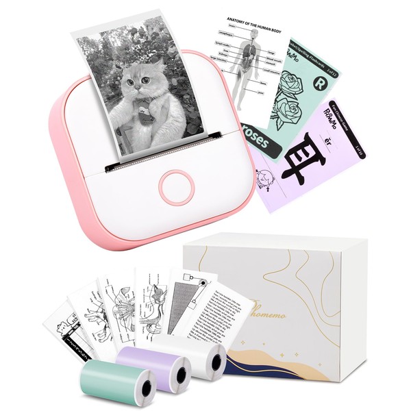 Memoking Mini Portable Printer - T02 Small Photo Printer for
