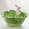 WAIT FLY Cute Cartoon Cabbage with Rabbit Shaped Ceramic Bowls