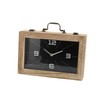 Deco 79 Wood Encased Clock, 12" x 3" x 8",