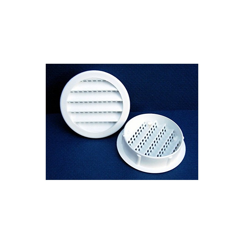 Maurice Franklin Louver-2" Round White Polypropylene Plastic Louver with Insect