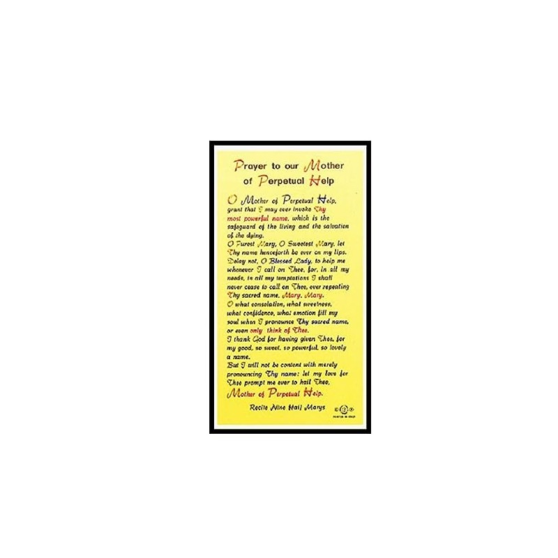 Blessed by His Holiness Pope Francis Our Lady of Perpetual