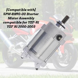 MOTOBULL Starter Motor Compatible with Yamaha YZF-R1 YZF R1 5PW-81890-01 5PW-81890-02 2000 2001 2002 2003