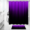 Litabel 4 Pcs Purple and Black Gradient Shower Curtain Set