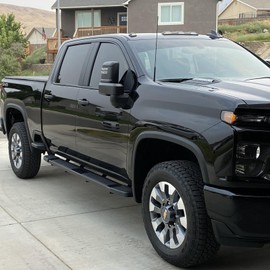 6" Running Boards Compatible with 2019-2024 Chevy Silverado/Gmc Sierra 1500 Crew Cab, 20-24 Silverado/Sierra 2500hd 3500hd Crew Cab, Two Endcaps Silverado Running Boards Side Steps Nerf Bars.