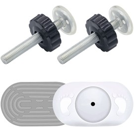 2-Pack M10 Baby Gate Adapter with Wall Protector, 10mm Extender, Replacement Bolt for Pressure Mounted Gates