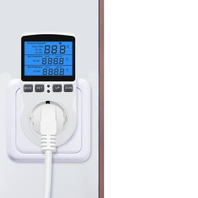 Retoo Thermostat for Socket with Temperature Sensor, Digital Temperature Controller