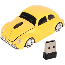 DAUZ Ratón inalámbrico, ratón para Juegos con Forma de Coche Deportivo con Receptor USB de 2,4 GHz, 1600DPI Auto Sleep Gaming Mouse para Viajes