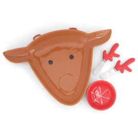 Transpac Y7786 Dolomite Reindeer Chip and Dip, Set of 4
