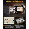 NAOEVO 4 Inch LED Pod Lights, White Amber Offroad Fog/Driving