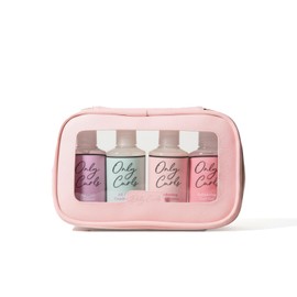 Only Curls On the Go Travel Set, Mini Curl Defining Kit, Nourishing Shampoo, Detangling Conditioner, Curl Creme, Curl Enhancing Gel & Travel Bag, Curly Hair Travel Set, Frizz-Free Finish, 100ml x 4