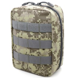 Qavctw Tactical EDC Pouch Utility Organizer Molle Pouches EMT Ifak Medical First Aid Kit Utility Pouch with Two Zippers for Outdoor Tactical Survival Bag