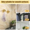 LimCryspp 2Pcs Hook Waterproof Rustproof Bathroom Towel Hanger No-Drill Towel