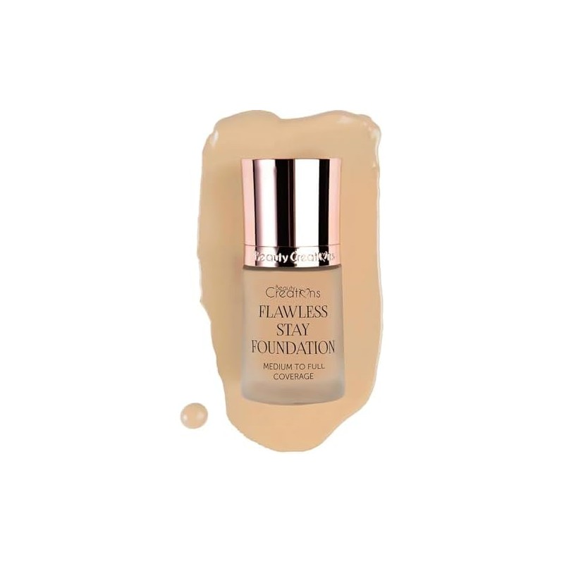Beauty Creations Flawless Stay Foundation Base de Maquillaje Líquido Tono