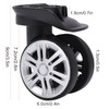 Alomejor 2pcs Replacement Swivel Wheels for Luggage, Double Row Wheels