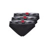 HUGO Women's Triplet Brief Stripe Briefs (Pack of 3), Black