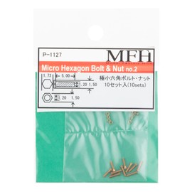 moderufakutori-hiro Tiny Hex Bolts & Nuts Set No. 02 φ 1.2mmx5 mm MFH P1127