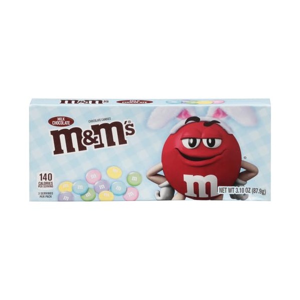 M&M's - Dulces de chocolate con leche de Pascua, caja de teatro, 3.1 oz