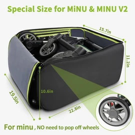 YOREPEK Padded Stroller Bag for Airplane Travel Fits for UPPAbaby MINU,MINU V2,MINU V3, Gate Check Stroller Bag with Large Inner Mesh Pocket, Sturdy Stroller Storage Backpack for Accessories