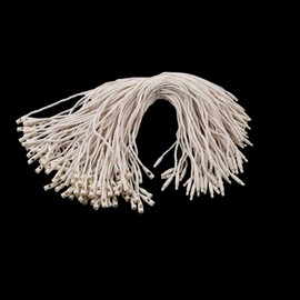 Trimming Shop 7 Inch Cotton String Hang Tag With Lock Labels Snap Lock Attachment Secure Tag Fasteners for Price Tags Fashion Apparels, Clothing, Beige, 100pcs
