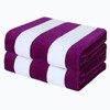 Exclusivo Mezcla 2 Pack Cotton Oversized 35x70 Inches Cabana Stripe