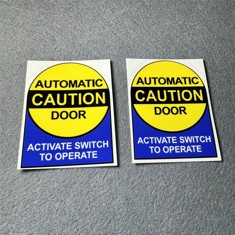Horayten Car Stickers Automatic Door Caution Activate Switch to Operate