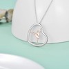 HARMONY BOLA Ballerina Necklace 925 Sterling Silver Heart Necklace Ballerina