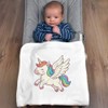 Azeeda 'Rainbow Unicorn' Cotton Baby Blanket/Shawl (BY00044475)