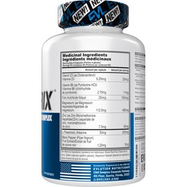Evlution Evlution Nutrition Z-Matrix Recovery & Relaxtion Complex with Zinc, Magnesium Aspartate and L-Theanine - Helps Support Relaxation & Maintain Proper Muscle Function - 60 Servings