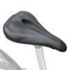 SUKOUSRAM Silicone Bike Seat Cover with Honeycomb Structure (Black, Large)