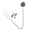 Mini Dice Set Necklace Antique Tiny Small Metal Hollow Polyhedral