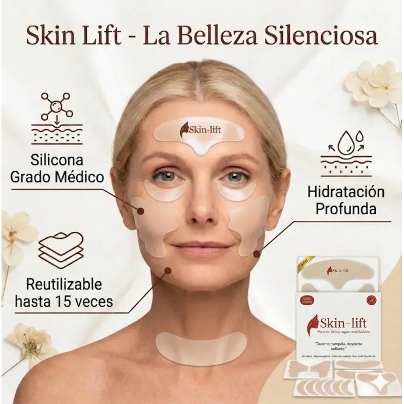Parches Silicona Antiarrugas Skin Lift Reutilizables Día Noche