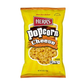 Herr's ⚫️ New Exclusive HERR’s Cheese Popcorn Whole Grain Gluten Free Cheddar 6oz