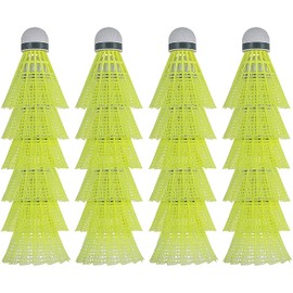 HIRALIY 24 Pack Nylon Badminton Shuttlecocks Birdies, Baseball/Softball Batting Training High Speed Badminton Balls with Stable & Durable, Ideal Hitting Practice for Youth Players Indoor and Outdoor