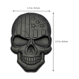 WOONEKY Emblema Decorativo De Calavera 3d Pegatinas De Zinc Para Coches Motos y Más