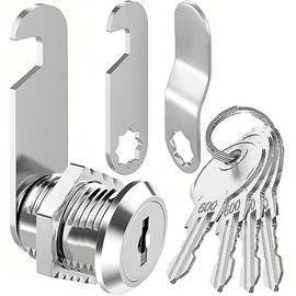 Litensh Mailbox Lock with 4 Keys, Cabinet Cam Lock, Letterbox Lock, Drawers Lock, Dresser Lock, Cupboard Door Lock, Furniture Locker Lock (25MM)